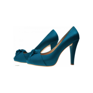 Blue Fancy Heel Ladies Shoes